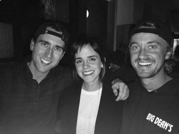 Emma Watson, Tom Felton, Matthew Lewis, friends for life

