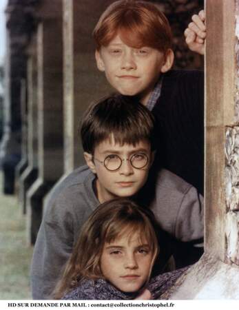 Ron, Harry and Hermione. The three iconic wizards from JK Rowling's saga

