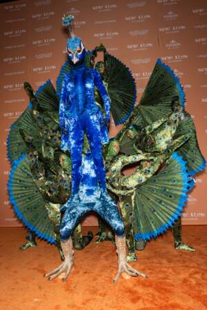2023: Heidi Klum as a shrill peacock, for which even roads had to be closed off