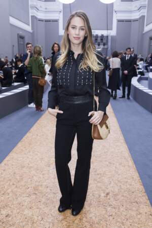 In loose trousers and a studded shirt, Dylan Penn showed off her style and fashion savvy as she arrived at the Chloé ready-to-wear spring/summer 2016 fashion show during fashion week at the Grand Palais in Paris on 1st October 2015. 