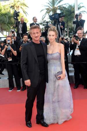 Walking the steps of the Cannes Film Festival alongside her father Sean Penn, Dylan Penn looked like a princess in a long, flowing pastel-shaded gown set with rhinestones, during the screening of his film “The Last Face” at the Cannes Film Festival on 20th May 2016. 