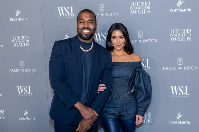 Kanye West and Kim Kardashian West