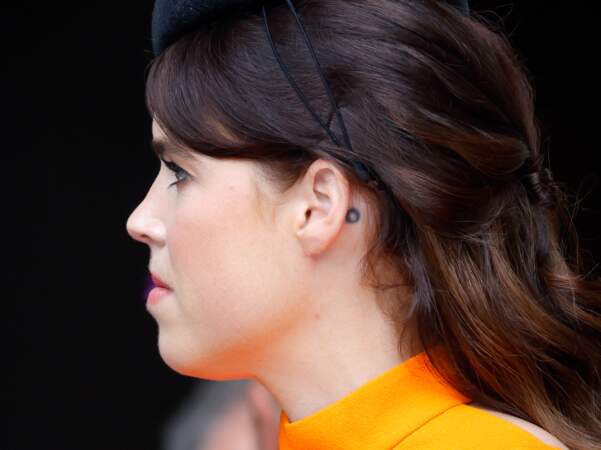 Princess Eugenie's behind-the-ear tattoo