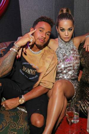 Rita Ora and Lewis Hamilton