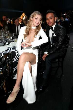 Gigi Hadid and Lewis Hamilton 