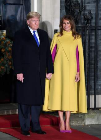 2019: An elegant yellow cape dress
