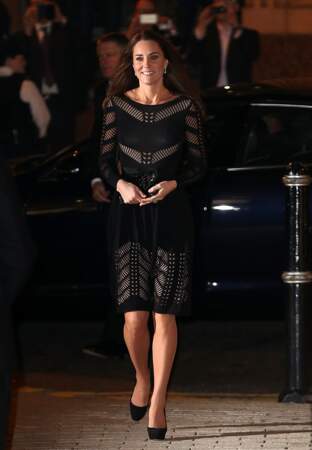2014: A black lace dress