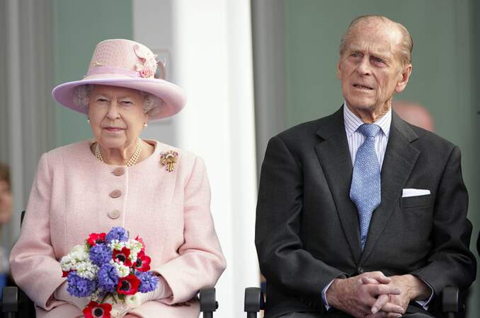 2012: Queen Elizabeth II and Duke of Edinburgh listen to a speech in Manchester