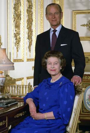 1997: Queen Elizabeth and the Duke of Edinburgh at Broadlands for their Golden Wedding anniversary