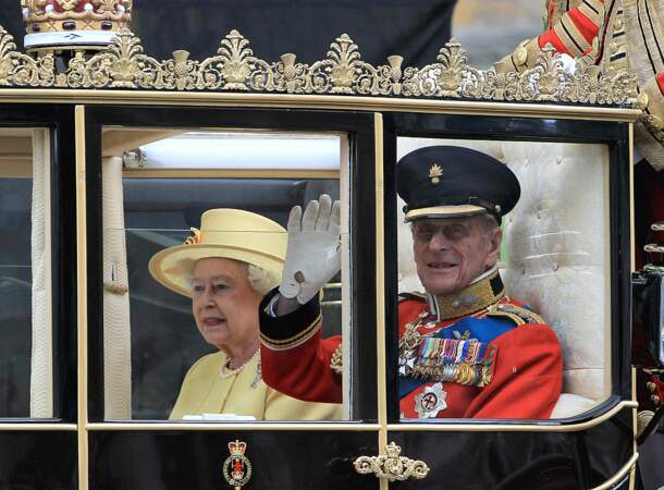 2011: Queen Elizabeth II and Prince Philip, at the wedding of Prince William and Kate Middleton