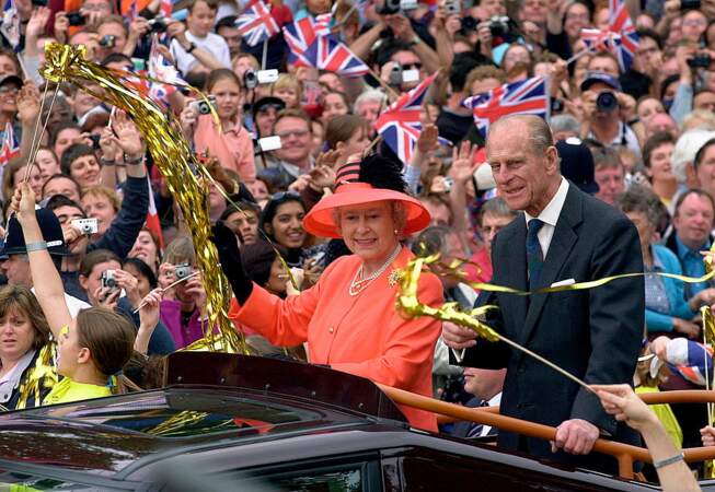 2002: Queen Elizabeth II and Duke of Edinburgh at the Queen of England's Golden Jubilee