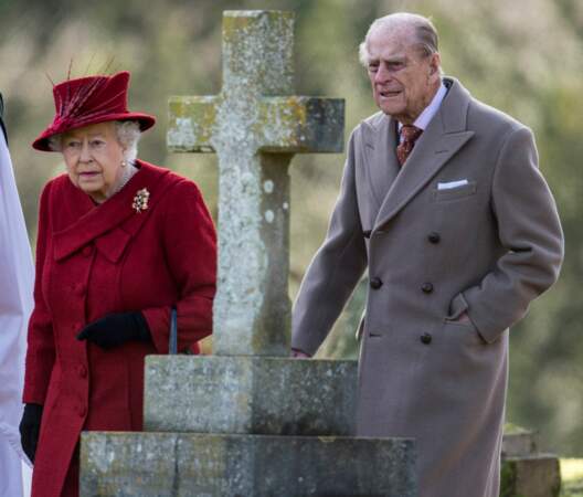 2018: Queen Elizabeth II and Prince Philip near Sandringham 