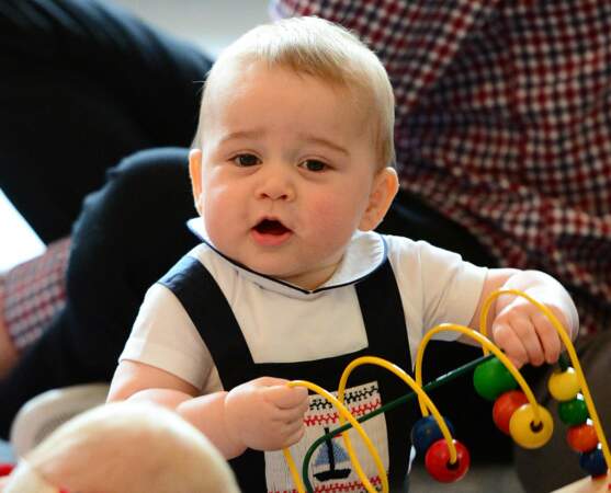 April 9, 2014: Prince George attends a Plunket Play Group at Government House in New Zealand